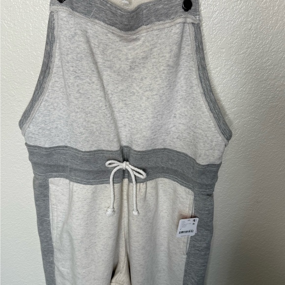 NWT FP Movement Making It Overalls Grey Two Toned Woman’s Small - Picture 2 of 7